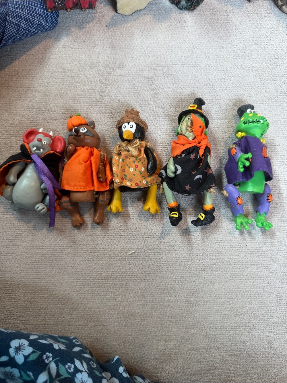Russ Berrie shelf sitter bird along with friends